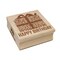 Happy Birthday Elegant Present Square Rubber Stamp for Stamping Crafting